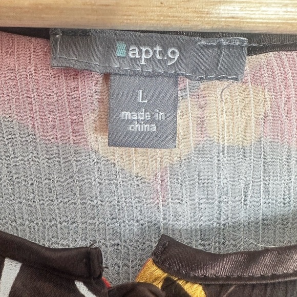 Apt. 9 Orange Red Ruffled Blouse size Large - Picture 12 of 13